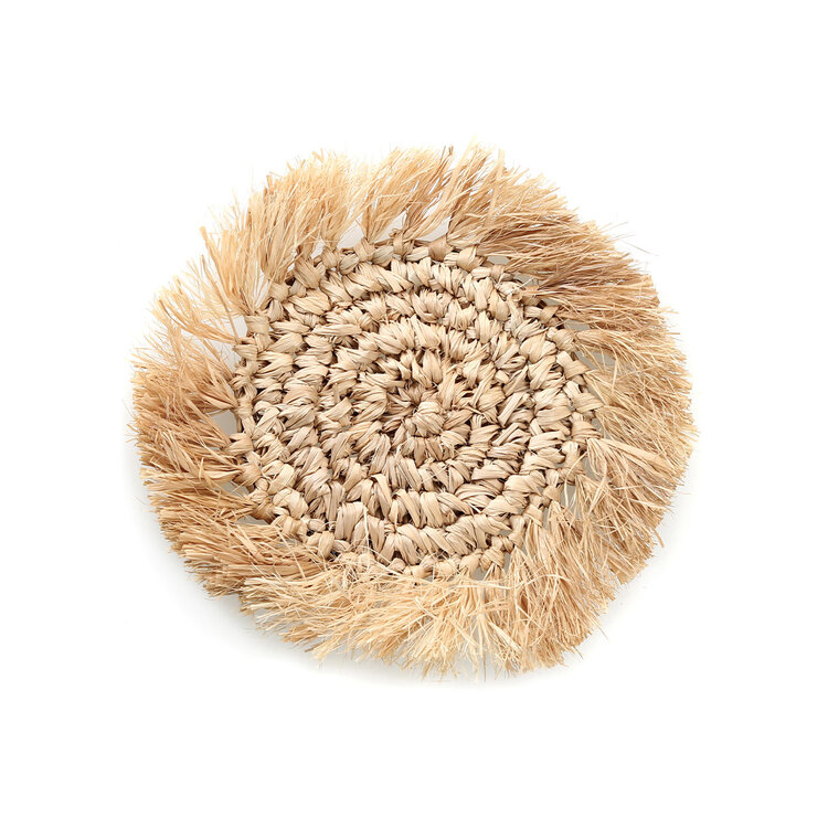 Bazar Bizar Le Sous-Verre Fringe Raffia - Naturel
