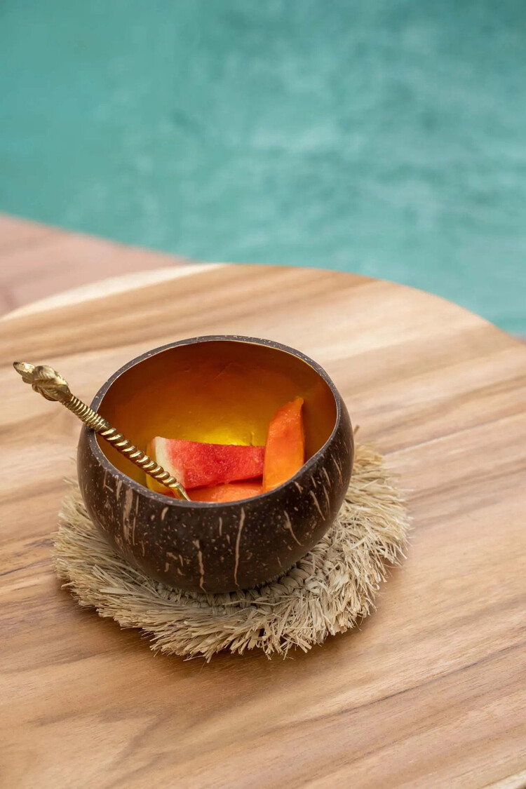 Bazar Bizar Der Fringe Raffia Untersetzer - Natur