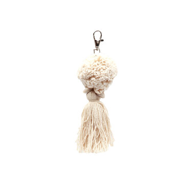 Bazar Bizar The Pompom Keychain - White
