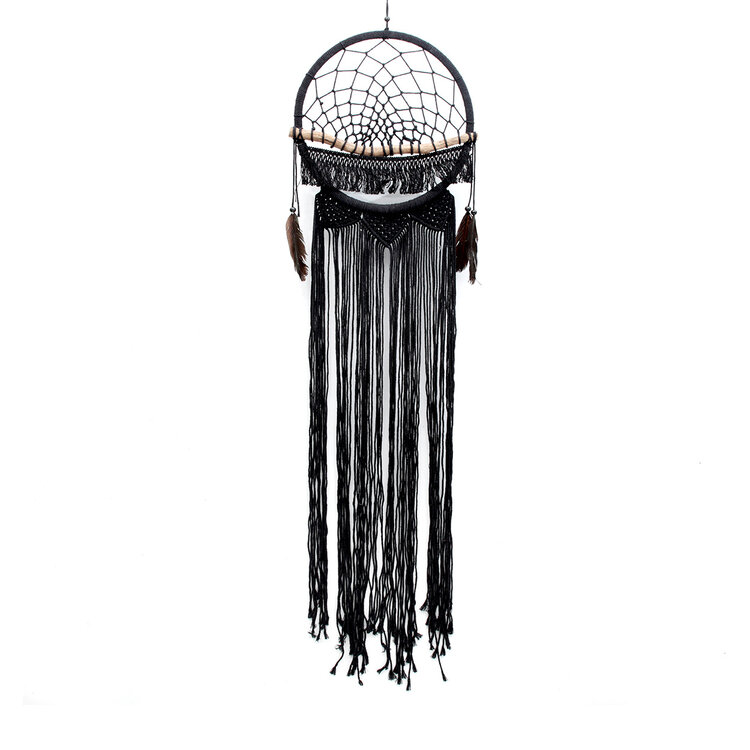 Bazar Bizar Rêveur en Bois Macramé - Noir
