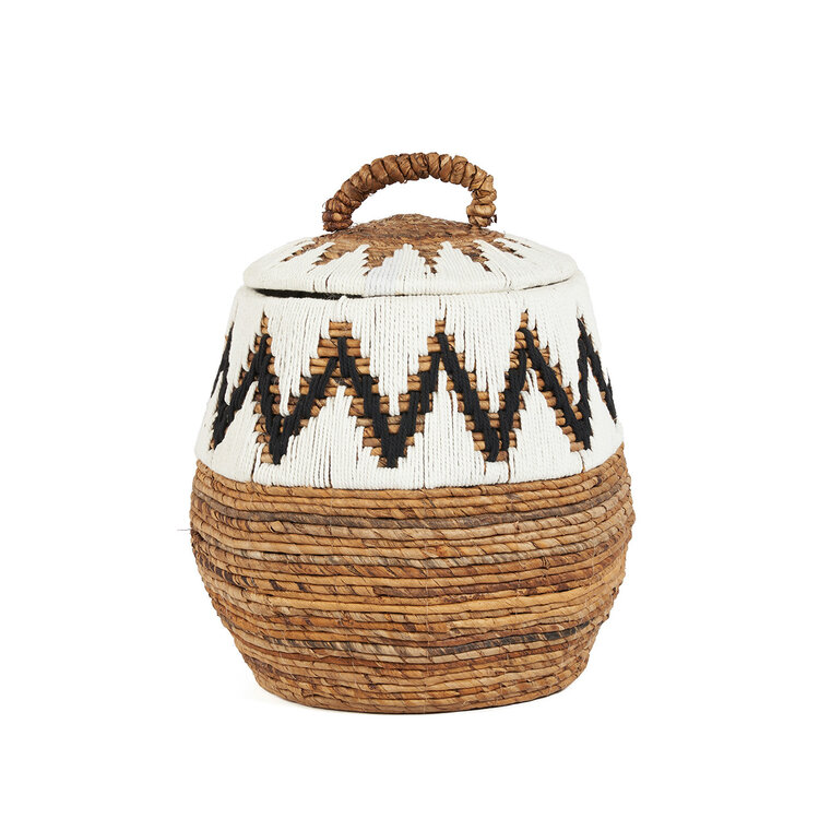 Bazar Bizar The Little Bay Beach Basket - Natural White - M