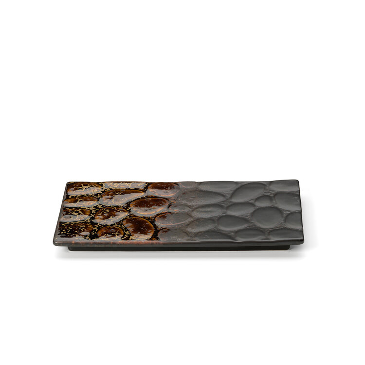Bazar Bizar The Merapi Rectangular Plate - Brown