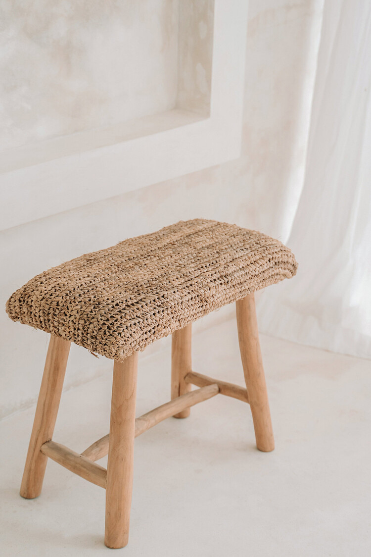 Bazar Bizar The Raffia Bench - Natural