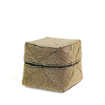 Bazar Bizar The Beaded Basket - Gold - S