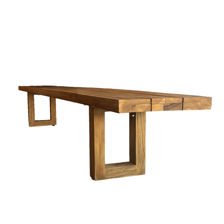 Bazar Bizar Bench With Square Foot - Natural - 220