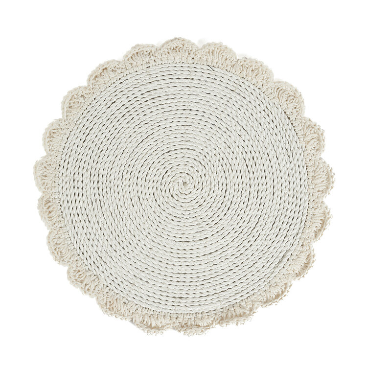 Bazar Bizar De Macrame Marriage Placemat - Naturel