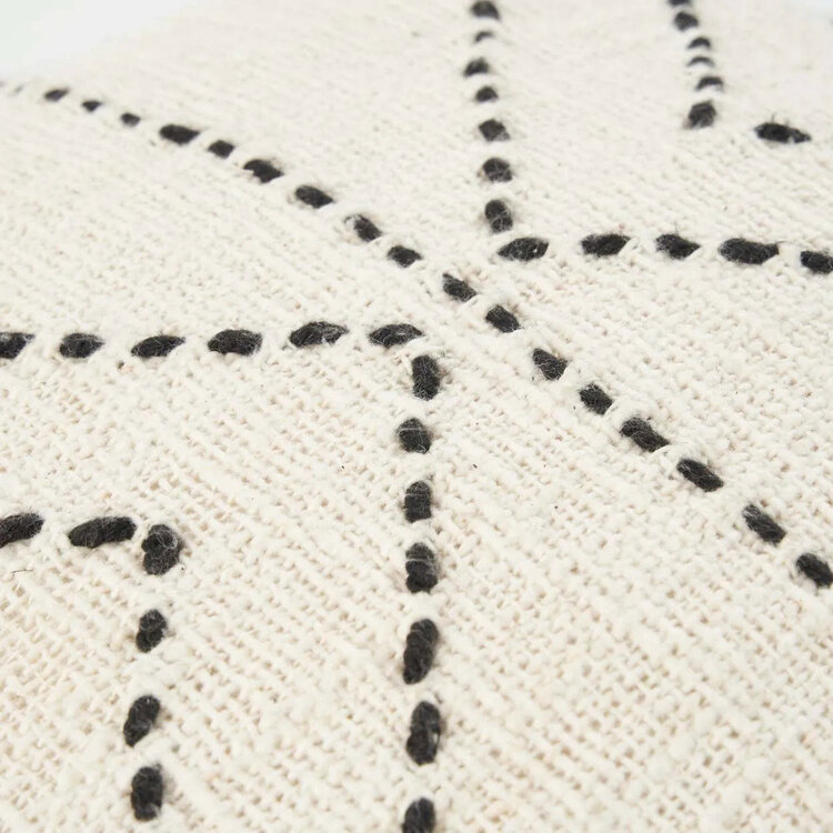 Bazar Bizar Housse De Coussin Tribal - Naturel Noir