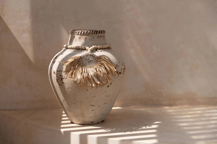 Bazar Bizar Die Raffia Tajoe Quaste - Natur