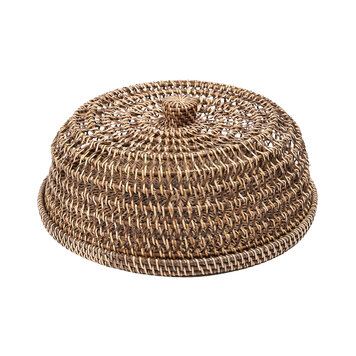 Bazar Bizar Die Rattan Speisehaube - Naturbraun - L