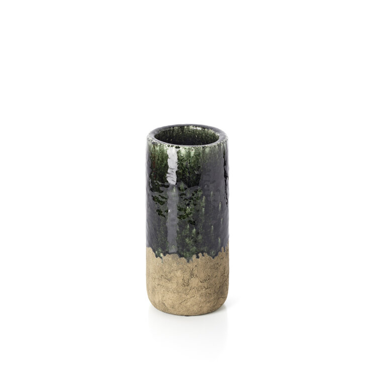 Bazar Bizar Le Vase Cylindre Moss - Vert Béton - M
