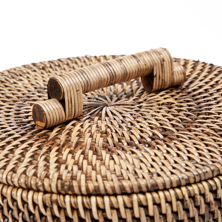 Bazar Bizar The Rattan Bin Low - Natural Brown