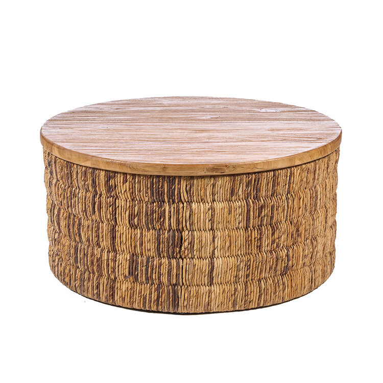 Bazar Bizar Abaca Round Natural Magani Coffee Table - Natural