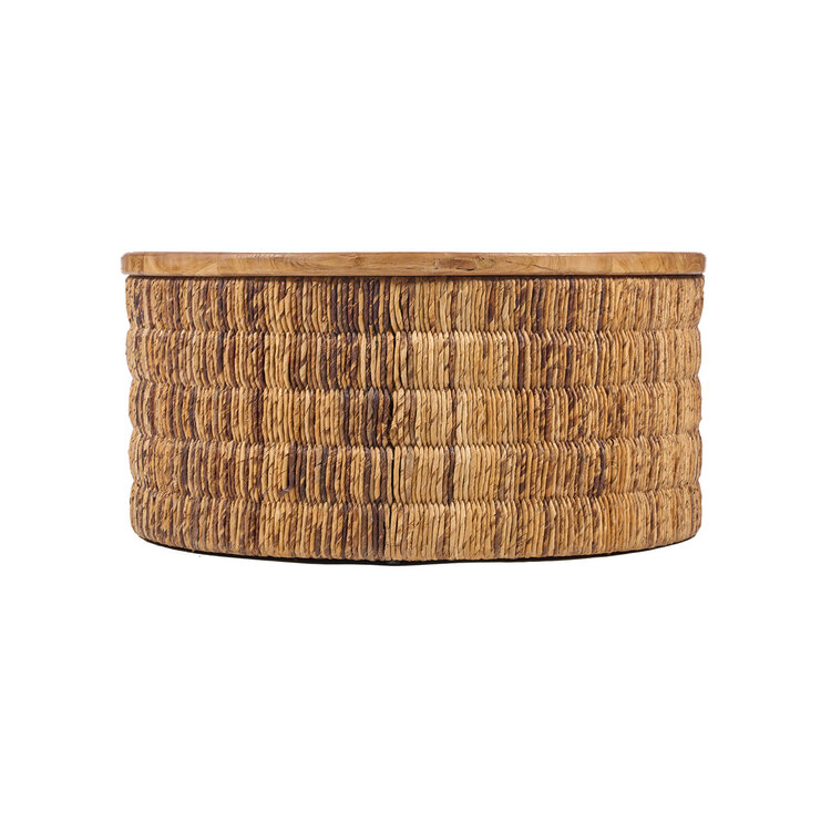 Bazar Bizar Table Basse Ronde Magani En Abaca - Naturel