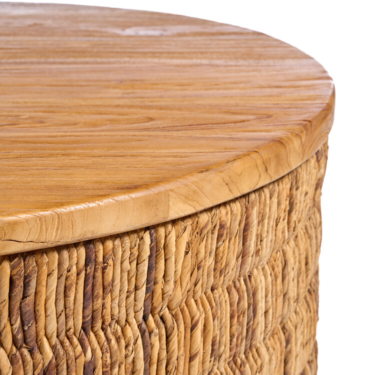 Bazar Bizar Table Basse Ronde Magani En Abaca - Naturel