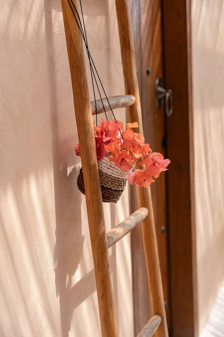 Bazar Bizar De Banana Leaf Planthanger - Naturel Wit