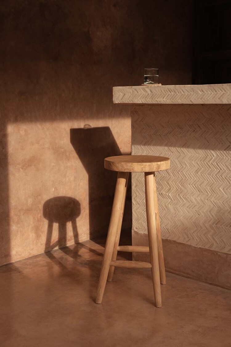Bazar Bizar The Kedut Bar Stool - Natural