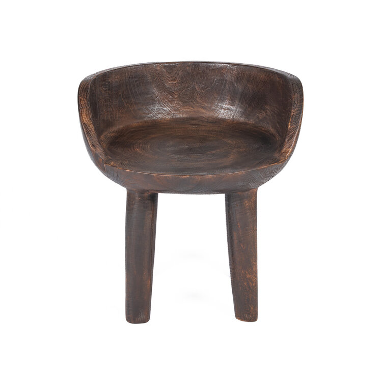 Bazar Bizar La Chaise Basse Sit Happens - Noyer Foncé