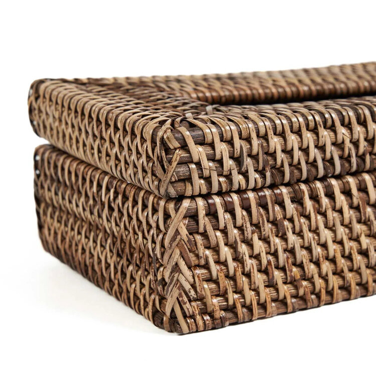 Bazar Bizar Scatola Porta Fazzoletti Rattan Classic - Marrone Naturale