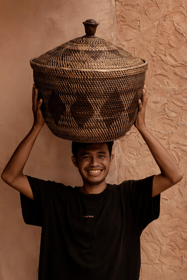 Bazar Bizar Le Panier de Rangement Crown - Brun Naturel