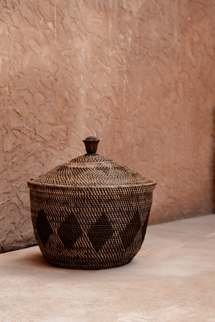 Bazar Bizar La Cesta de Almacenamiento Crown - Marrón Natural