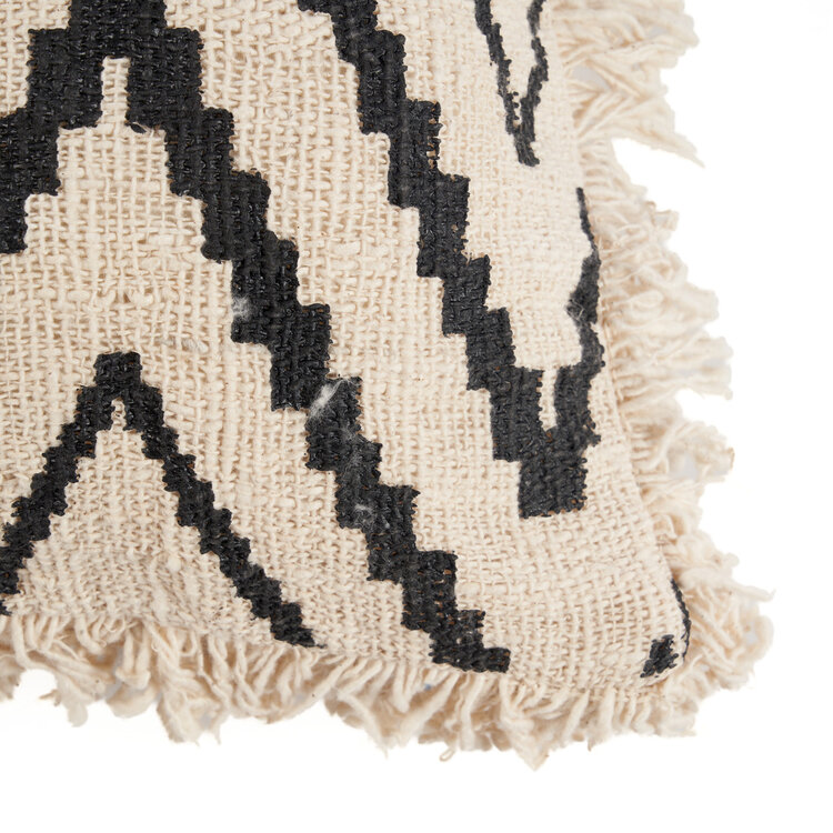 Bazar Bizar La Funda de Cojín Sahara Diamond - Negro Natural