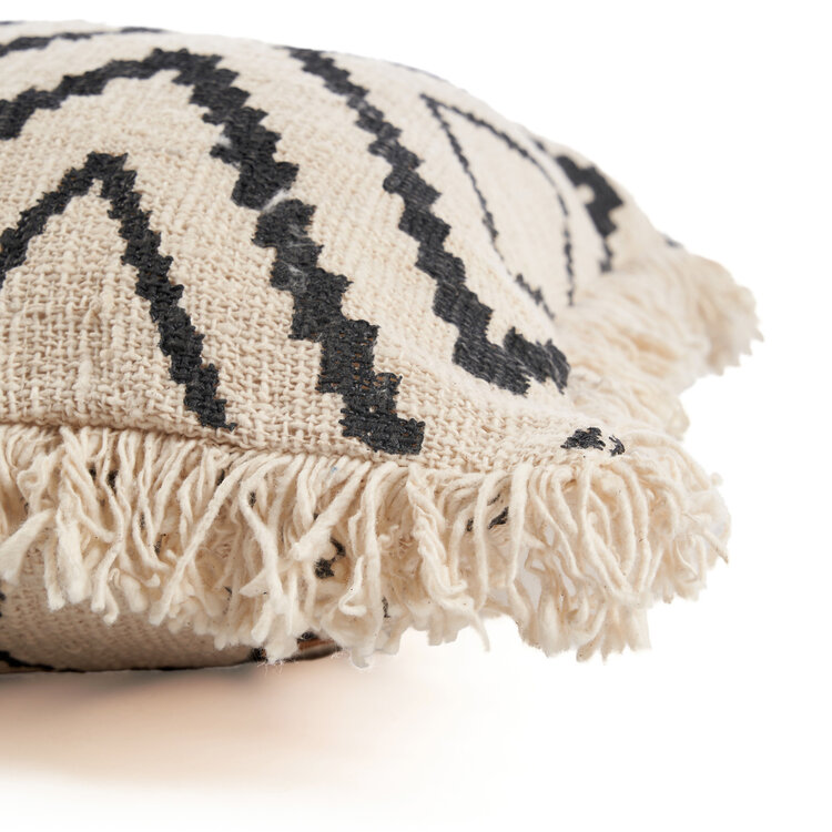 Bazar Bizar La Housse de Coussin Sahara Diamond - Noir Naturel