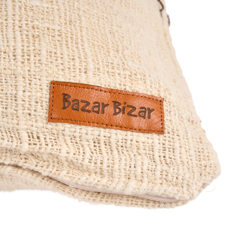 Bazar Bizar Der Cocoa Patchwork Kissenbezug - Naturbraun