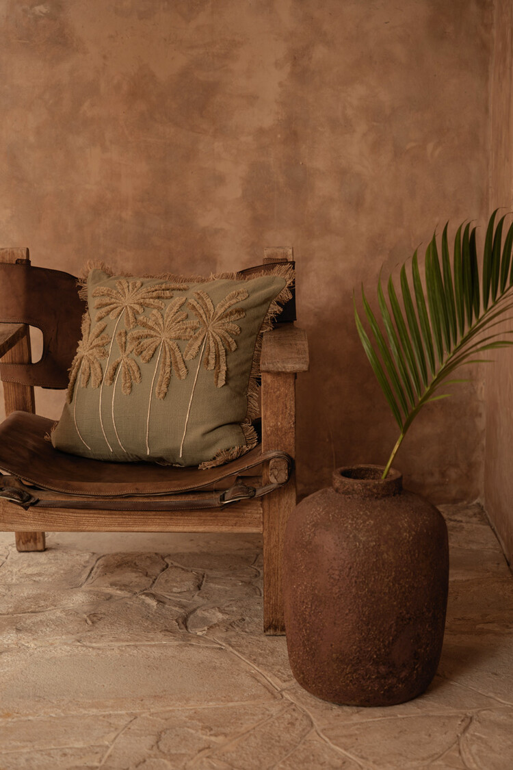 Bazar Bizar The Tropical Breeze Cushion Cover - Forest Green