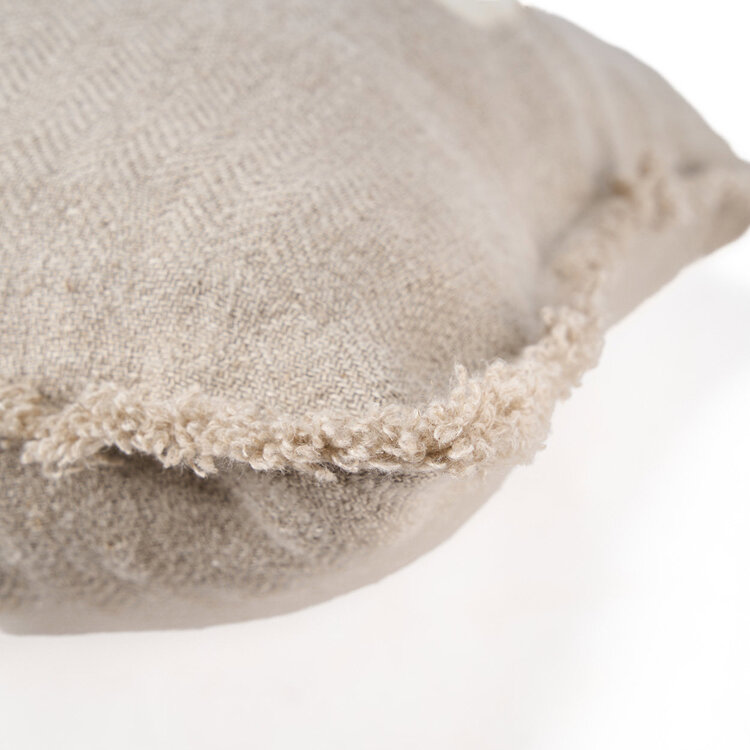 Bazar Bizar La Housse de Coussin Ivory Cross - Blanc Naturel - 50x50