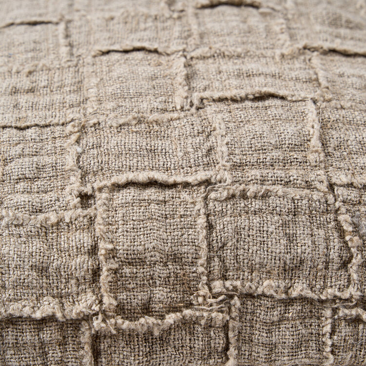 Bazar Bizar De Linen Damier Kussensloop - Naturel