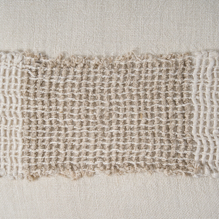 Bazar Bizar The Linen Threads Cushion Cover - White Natural