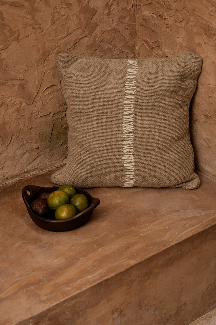 Bazar Bizar De Linen Stitch Kussensloop - Naturel Wit