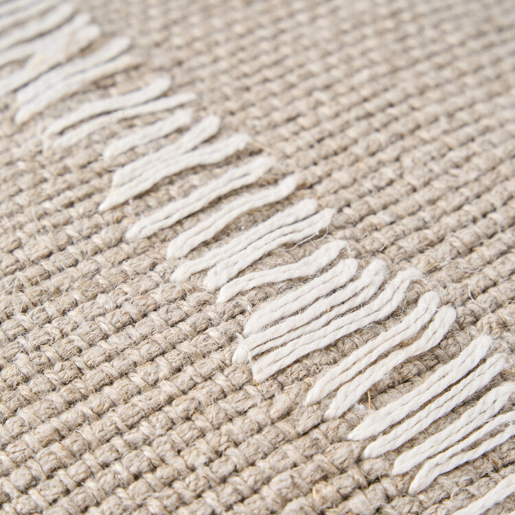 Bazar Bizar La Housse de Coussin Linen Stitch - Blanc Naturel
