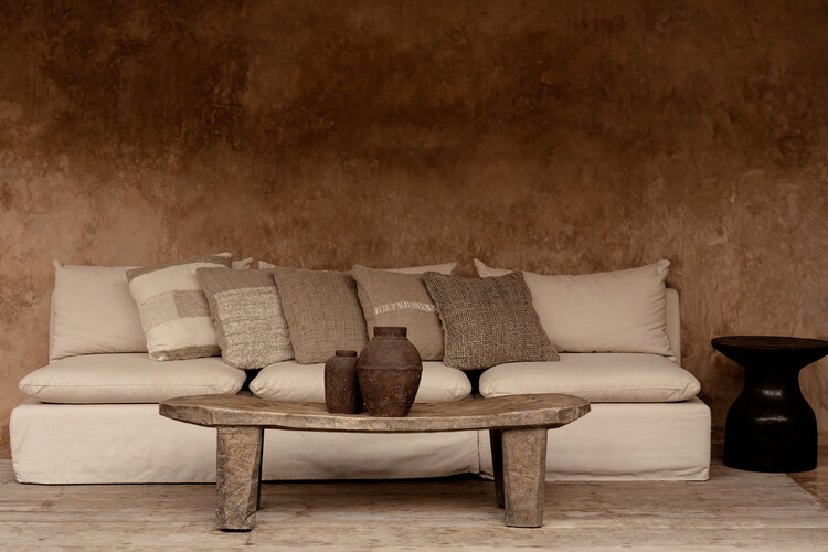 Bazar Bizar La Housse de Coussin Linen Stitch - Blanc Naturel