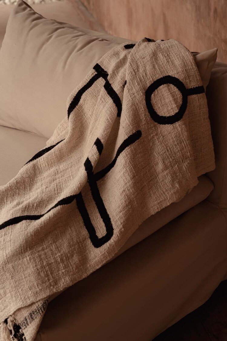 Bazar Bizar Manta para Cama Evil Eye - Negro