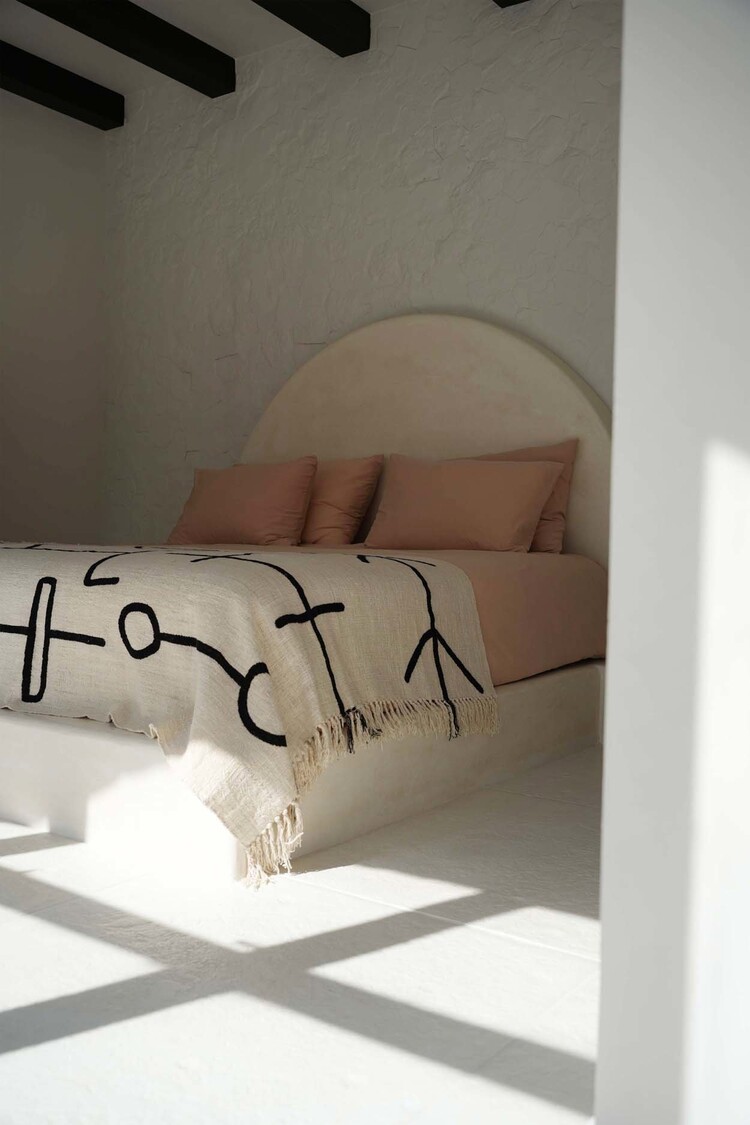 Bazar Bizar De Evil Eye Bedsprei - Naturel Zwart