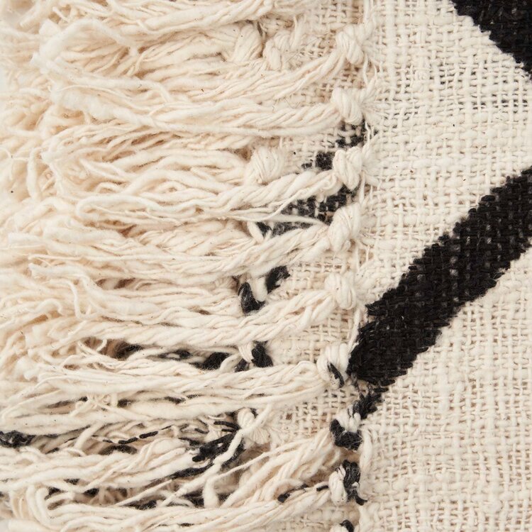 Bazar Bizar The Evil Eye Bed Throw - Natural Black