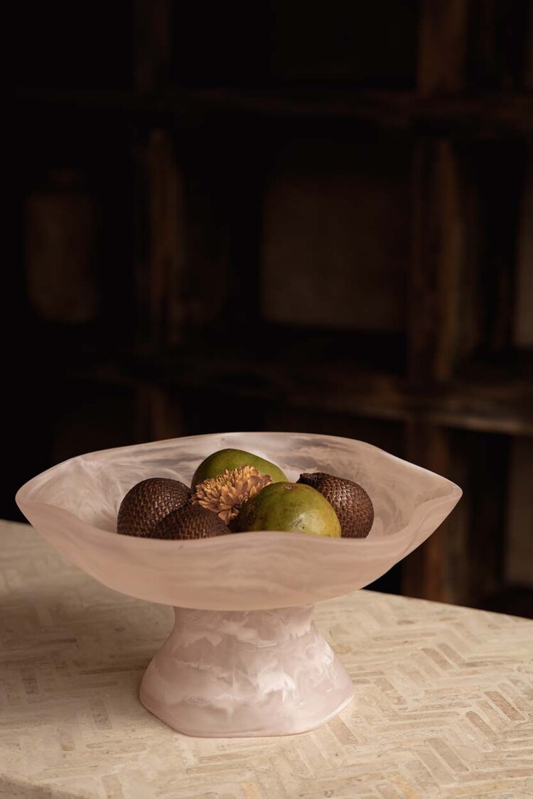 Bazar Bizar The Resin Organic Fruit Stand - Pink White