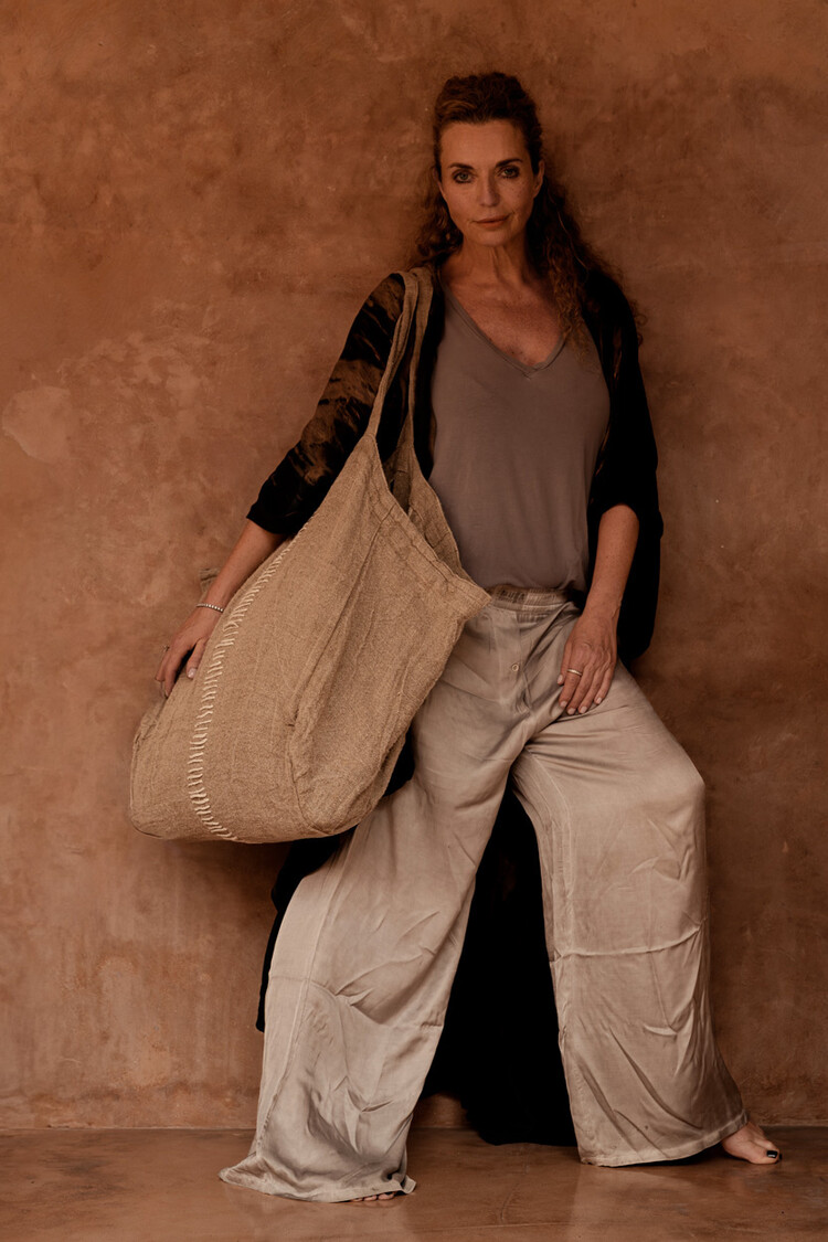 Bazar Bizar The Tote-ally Linen Shopper - Natural