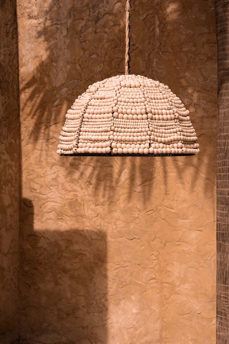 Bazar Bizar La Suspension Wooden Bead Dome - Naturelle