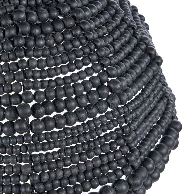 Bazar Bizar Die Wooden Bead Dome Pendelleuchte - Schwarz