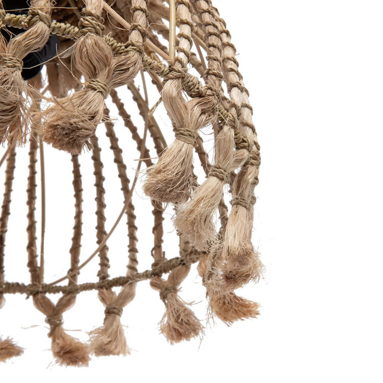 Bazar Bizar Die Abaca Tassel Pendelleuchte - Natur - S