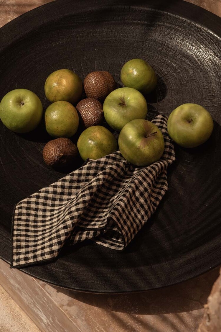 Bazar Bizar La Serviette Picknick - Naturel Noir - 45x45