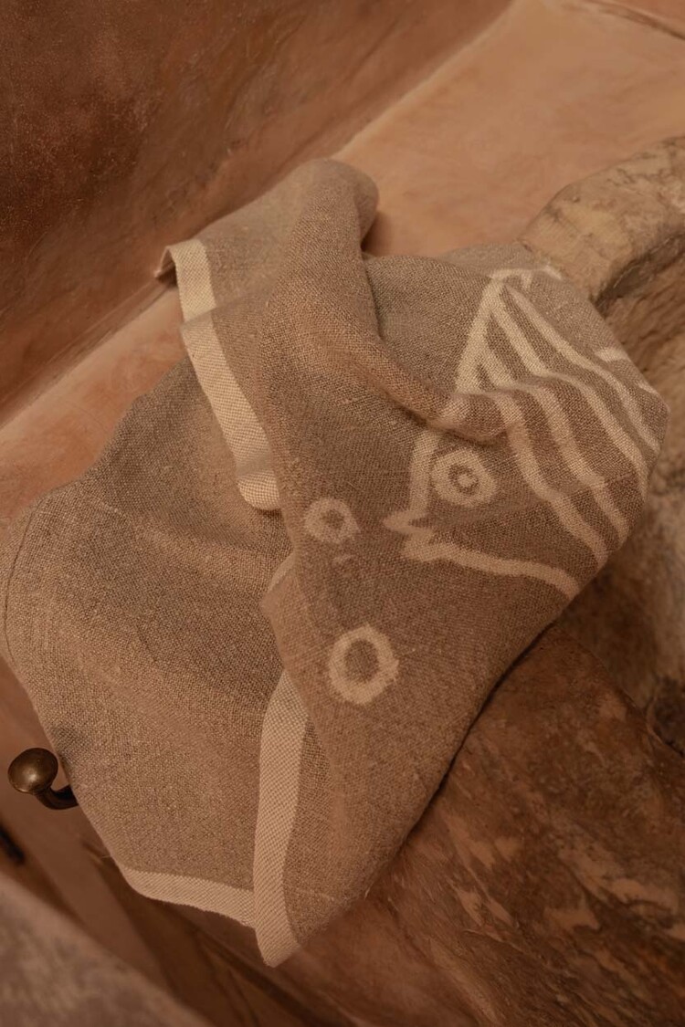 Bazar Bizar De Linen Fish Keukendoek - Natuurlijk Wit - 50x70