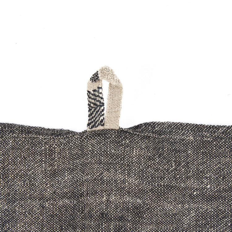 Bazar Bizar The Linen Smudge Kitchen Towel - Natural Black - 50x70