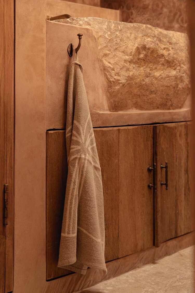 Bazar Bizar El Paño De Cocina Palm Tree De Lino - Blanco Natural - 50x70