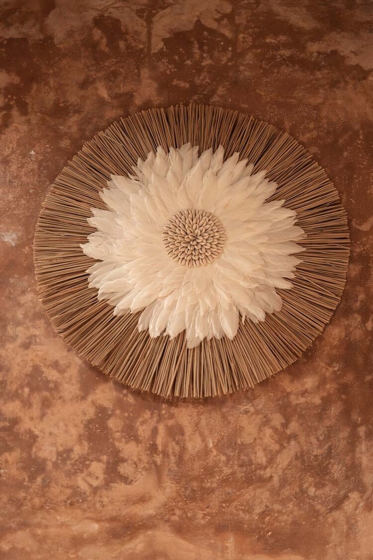 Bazar Bizar El Alang Feather Juju - Natural Blanco