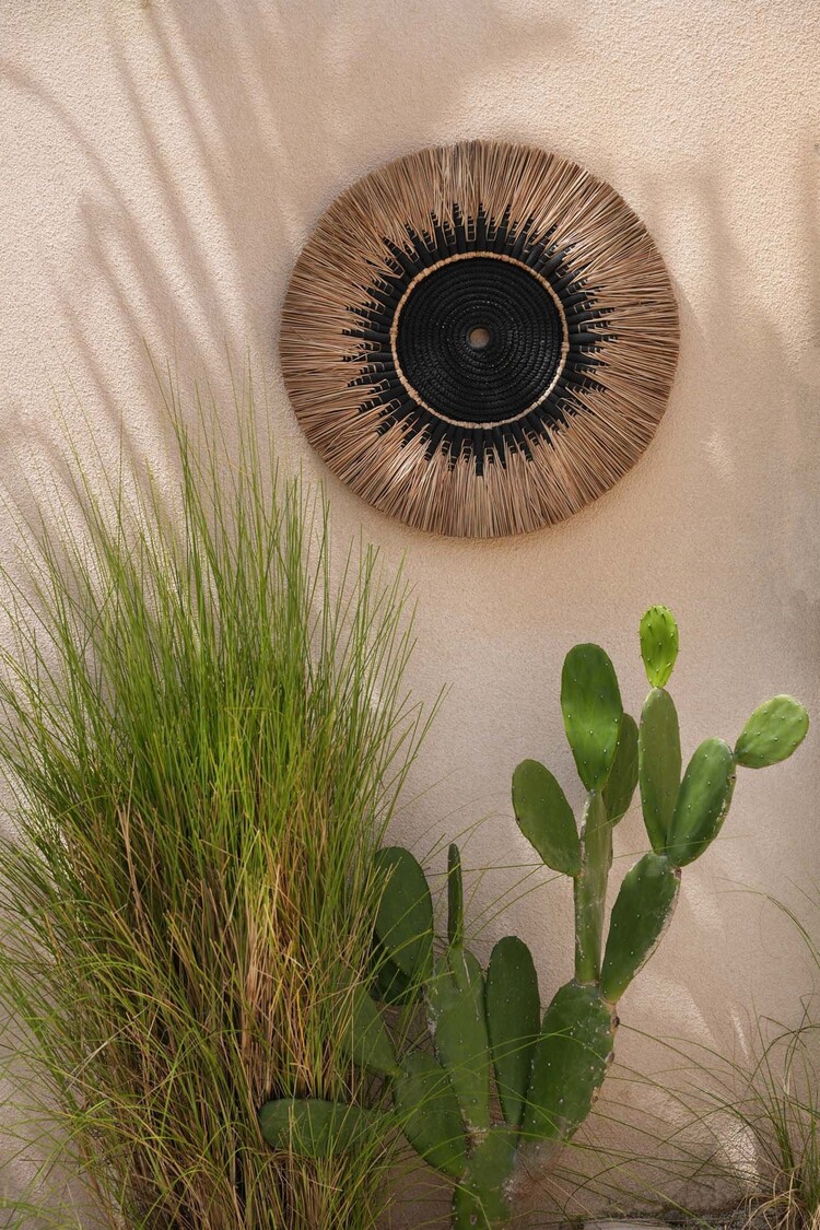 Bazar Bizar La Decoración De Pared De Rafia Y Macramé - Negro Natural