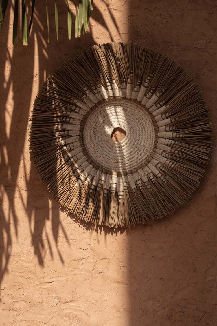 Bazar Bizar Decoración Mural Macramé Rafia - Blanco Natural