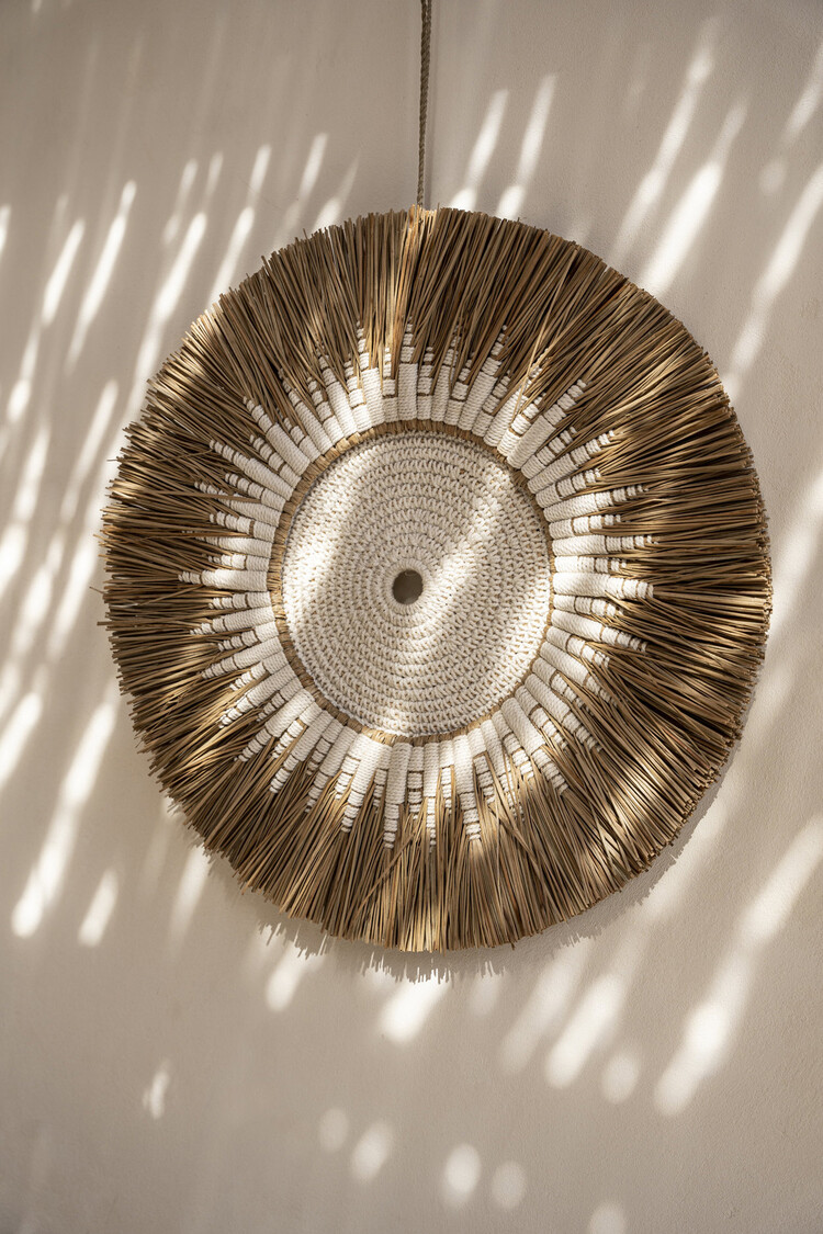 Bazar Bizar Déco Murale Macramé Raffia - Blanc Naturel